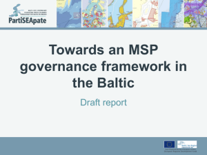 Towards an MSP governance framework in the Baltic Sea Region