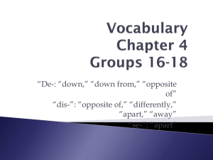 Vocabulary Chapter 4 Groups 16-18