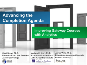 Improving Gateway Courses with Analytics