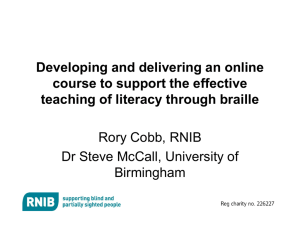Developing and delivering an online course to support the effective