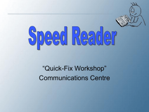 View the Speed Reader Presentation