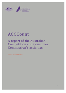 Overview - Australian Competition and Consumer Commission
