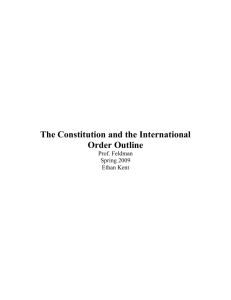 Const. & Int'l Order Outline