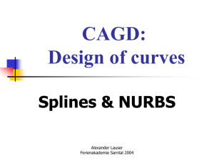 CAGD: Design of curves, Splines & NURBS