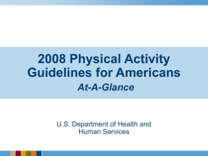 2008 Physical Activity Guidelines for Americans At-A