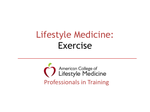 Exercise - American College of Lifestyle Medicine