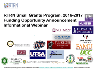 RTRN Small Grants Program, 2016