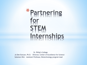 Partnering for STEM Internships