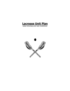 Lacrosse Unit Plan and Lesson