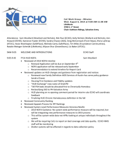 CoC Work Group Minutes – August 6, 2014