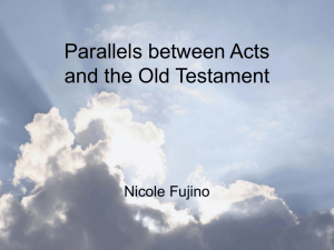 Acts' Parallels from the Old Testament