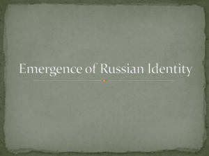 Chapter 10 - Emergence of Russian Identity