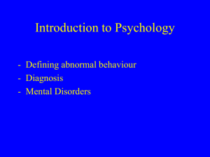 PSY240H1S Introduction to Abnormal Psychology