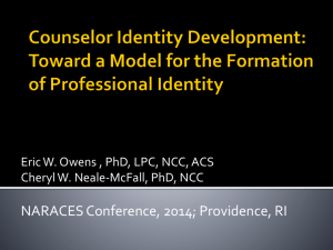 Counselor Identity Development: Toward a Model for