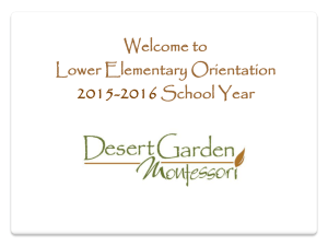 Orientation Presentation - Desert Garden Montessori School