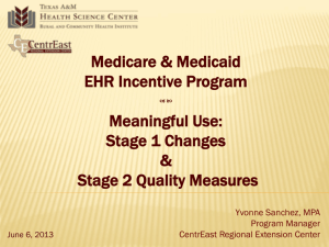 EHR Incentive Programs