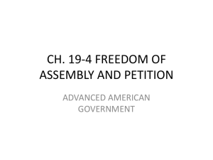 AAG 19-4 Freedom of Assembly and Petition