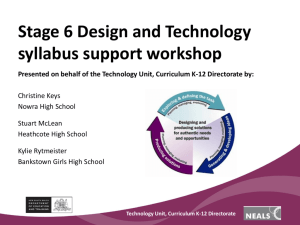 Stage 6 Design and Technology syllabus
