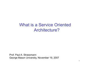 What is a Service Oriented Architecture