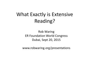 What exactly is Extensive reading