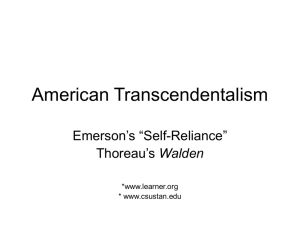 American Transcendentalism - Gill-English