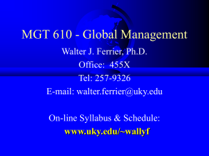 BA 610 - Global Management