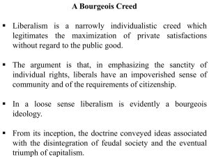 A Bourgeois Creed