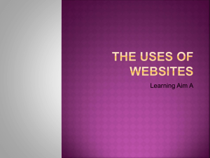 The uses of websites