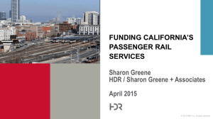 Funding California's Passenger Rail Services