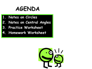 Day 1 - CCGPS Geometry - Vocab and Central Angles