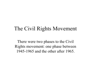 The Civil Rights Movement - Manasquan Public School District
