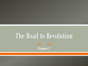 The Road to Revolution - Campbell County Schools
