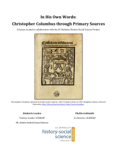 In His Own Words: Christopher Columbus through Primary Sources