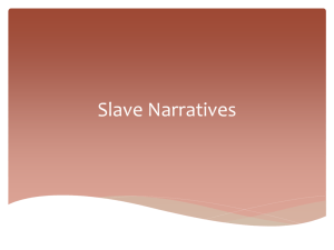 Slave Narratives/Diction