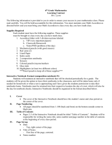 Math Student Contract- 6th Grade - Mater Academy Lakes High School