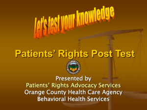 Let's test your knowledge, Patients' Rights Post Text