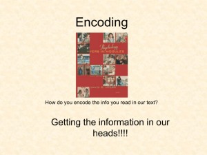 Encoding - AP Psychology Community