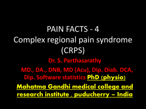 Complex regional pain syndrome (CRPS)