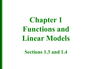 linear function - Columbus State University