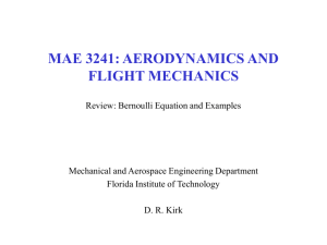 Examples and Bernoulli Equation - Florida Institute of Technology