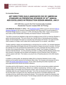 art directors guild announces dxv by american standard as
