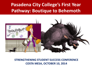 Starting Students Right: PCC*s Pathways