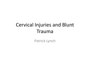 Cervical Injuries and Blunt Trauma ICMS, Orlando