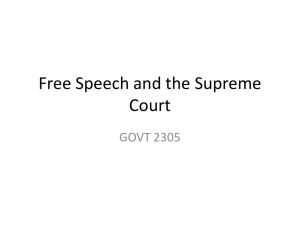 Free Speech and the Supreme Court