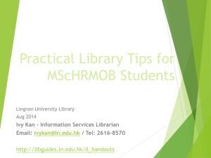 1-Search - Lingnan University Library