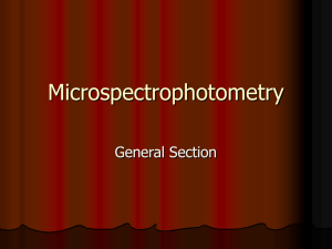 Microspectrophotometry - Projects at NFSTC.org