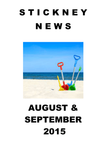 Stickney News - August & September 2015