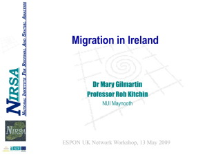 Mary Gilmartin, Irish National Institute for Regional and Spatial