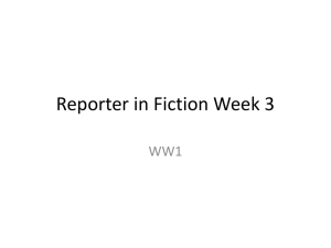 JN812 Week 3 WW1 - Centre for Journalism