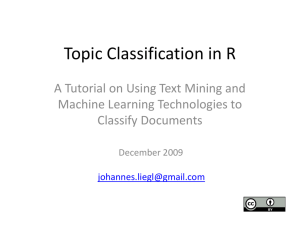 Topic Classification in R